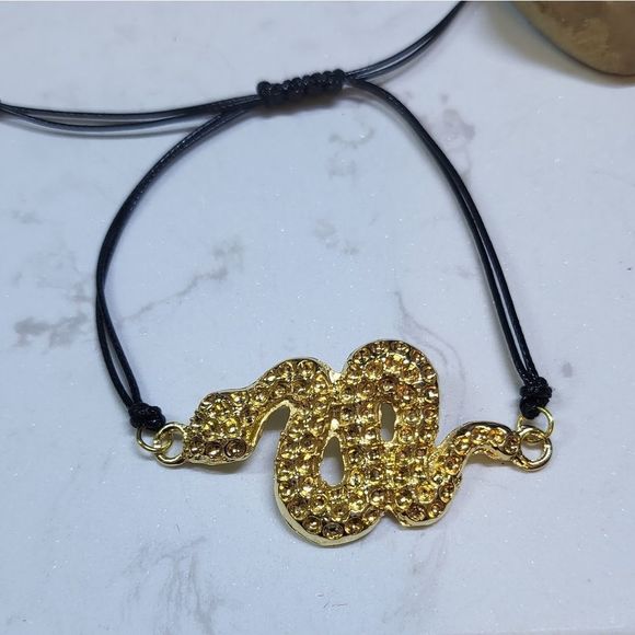 Handmade bracelets gold plated black or red - Picture 2 of 8